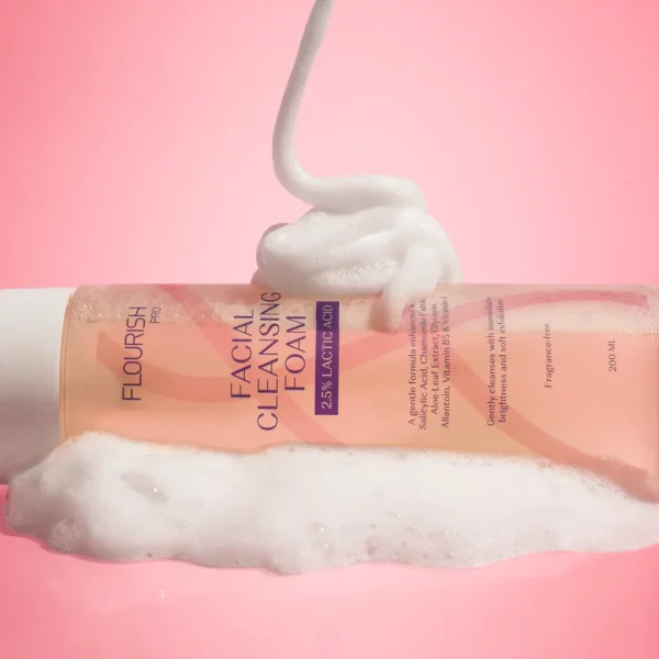 Flourish lactic acid facial cleansing foam  - Image 4